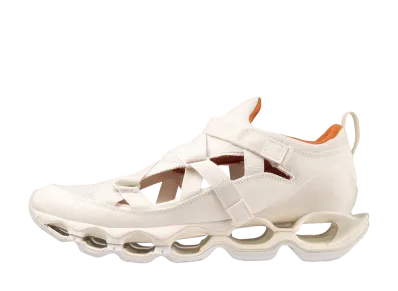 ミズノ ウェーブプロフェシー ストラップ スライド "オフホワイト/キャメル"