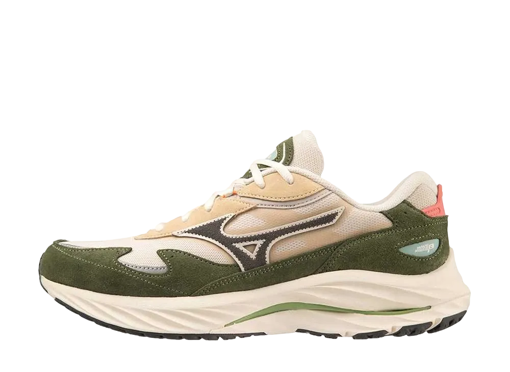 ミズノ ウェーブライダー ベータ "モスグリーン/ダークグレー/ベージュ"