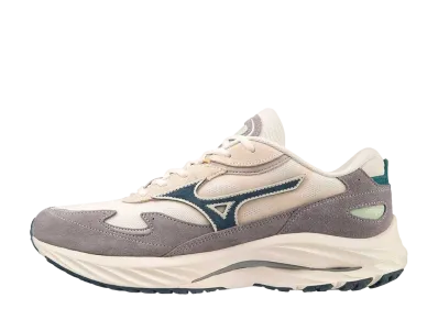 ミズノ ウェーブライダー ベータ "ライトグレー/ネイビー/ベージュ"
