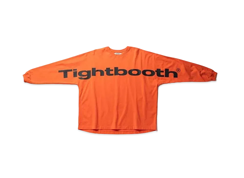 TIGHTBOOTH Big Logo LS T-shirt "Orange"