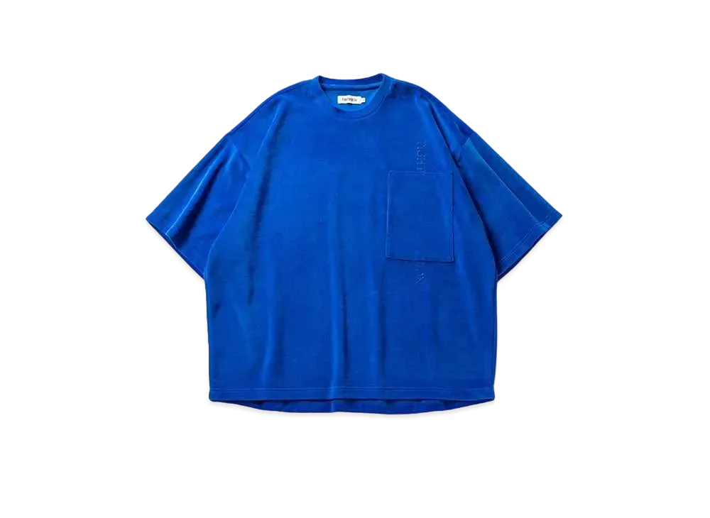 TIGHTBOOTH Straight Up Velour T-shirt "Blue"