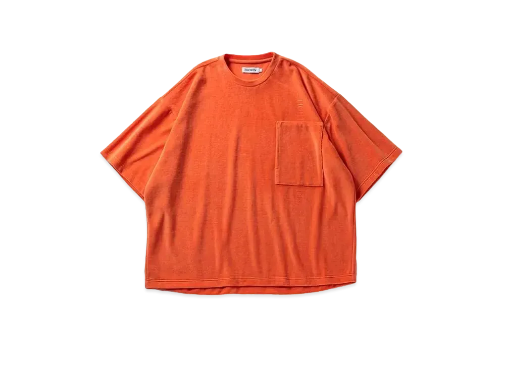 TIGHTBOOTH Straight Up Velour T-shirt "Orange"