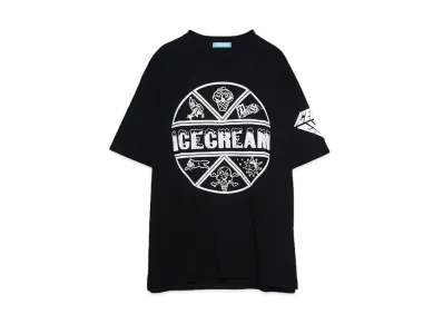 ICECREAM PUFF PRINT COTTON T-SHIRT ICECREAM "BLACK"