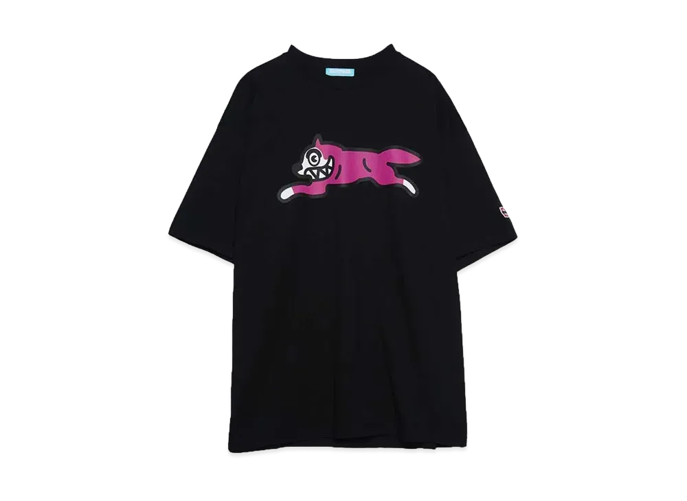 ICECREAM COTTON T-SHIRT RUNNING DOG "BLACK"