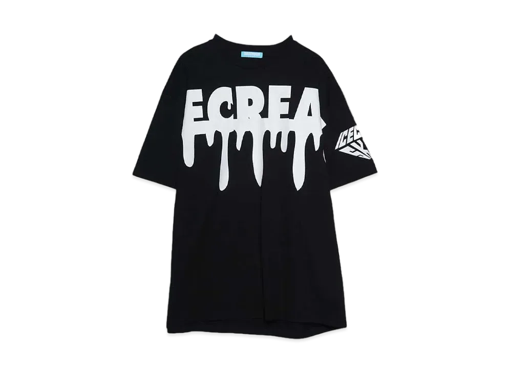 ICECREAM COTTON T-SHIRT DRIP "BLACK"