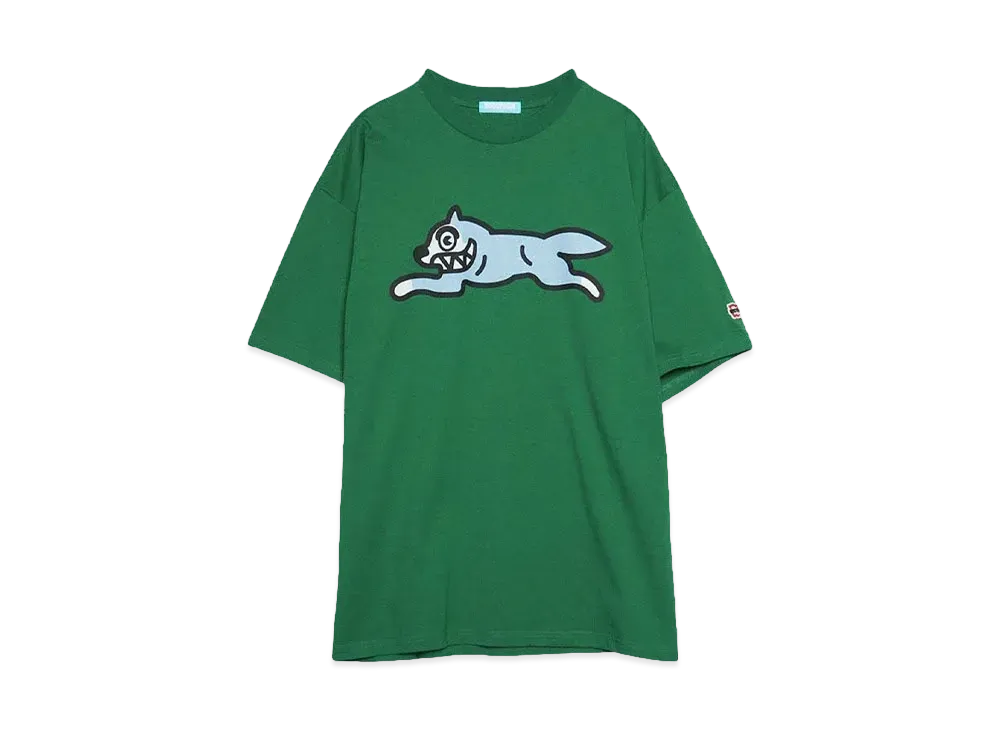 ICECREAM COTTON T-SHIRT RUNNING DOG "DEEP GREEN"