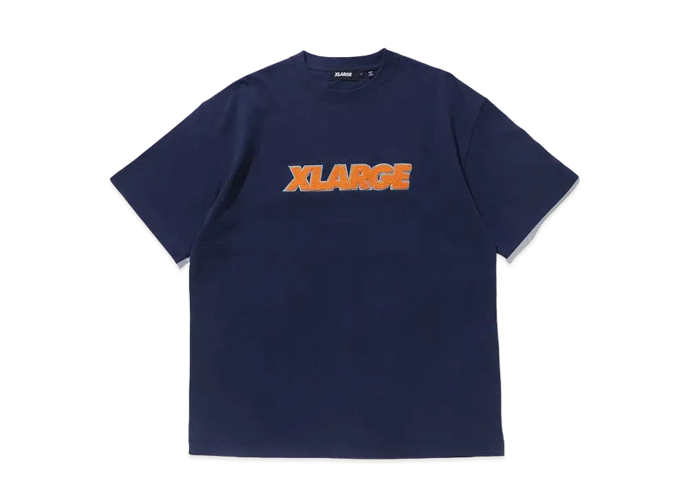 XLARGE CHENILLE STANDARD LOGO S/S TEE "NAVY"