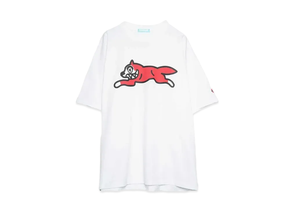 ICECREAM COTTON T-SHIRT RUNNING DOG "WHITExRED"