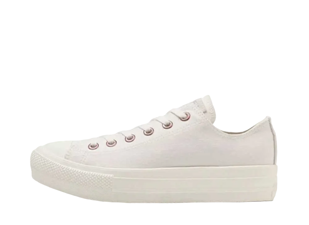 コンバース ウィメンズ オールスター ライト PLTS ポイントスウェード PG OX "ニュアンスホワイト"