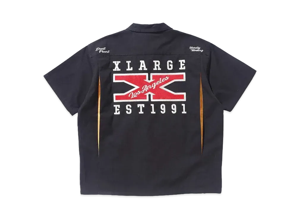 X LOGO S/S WORK SHIRT "BLACK"