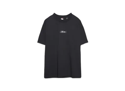 NANGA ECO HYBRID MT LOGO TEE "BLACK"