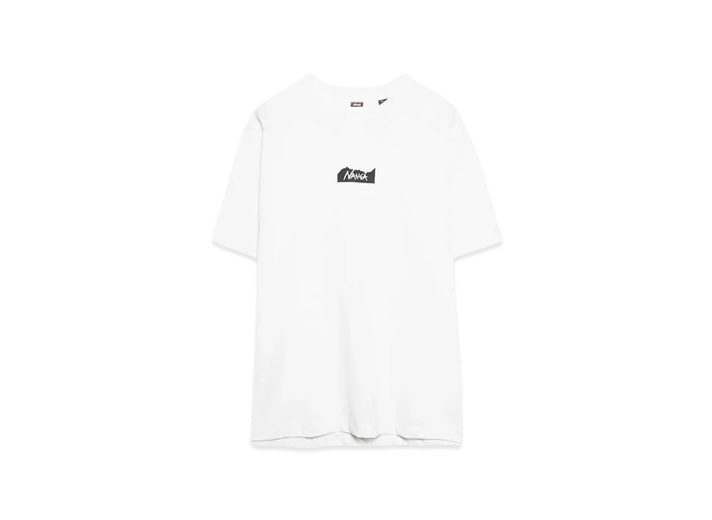 NANGA ECO HYBRID MT LOGO TEE "WHITE"