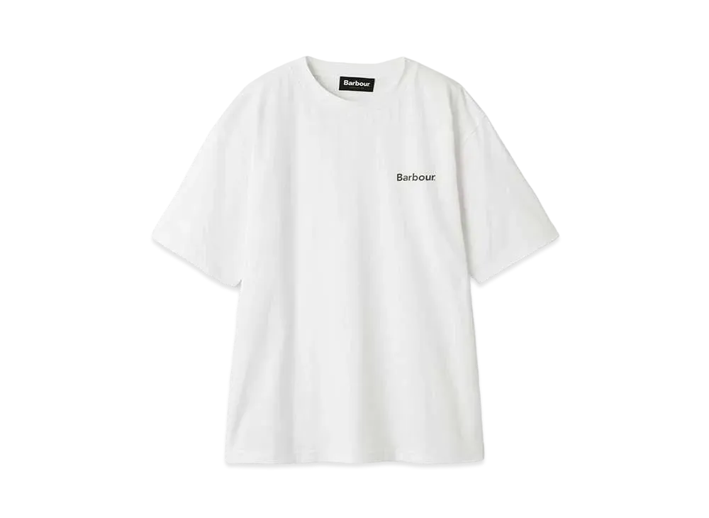 Barbour One Point Basic Logo T-Shirt (Oversized Fit) "White"