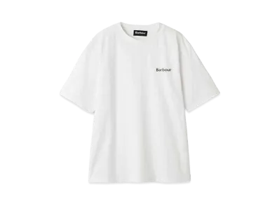 Barbour One Point Basic Logo T-Shirt (Oversized Fit) "White"