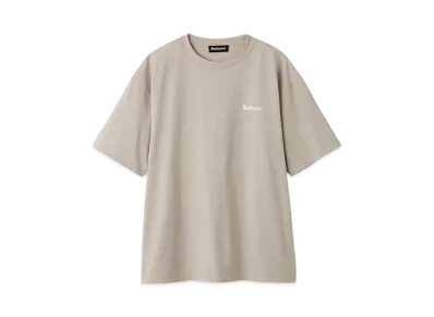 Barbour One Point Basic Logo T-Shirt (Oversized Fit) "Beige"