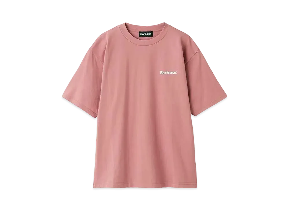 Barbour One Point Basic Logo T-Shirt (Oversized Fit) "Pink"