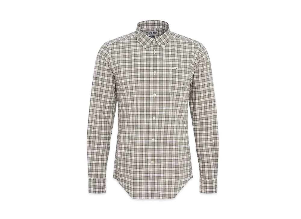 Barbour Lomond Check Button Down Shirt (Tailored Fit) "Olive"