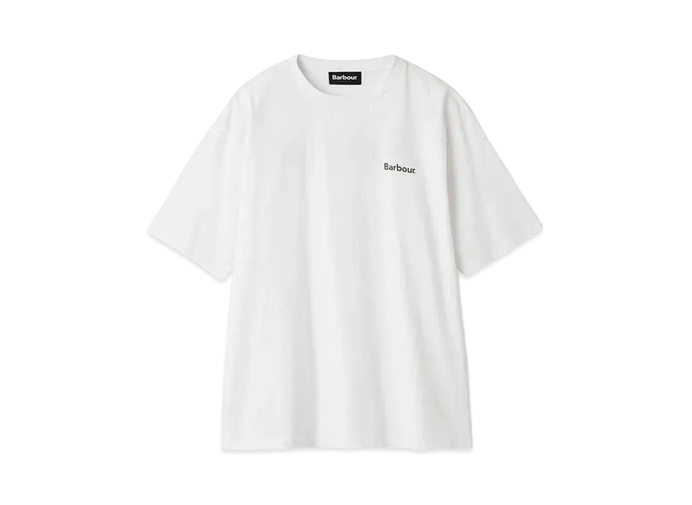 Barbour Japan Limited Back Print Basic Logo T-shirt (Oversized Fit) "White"