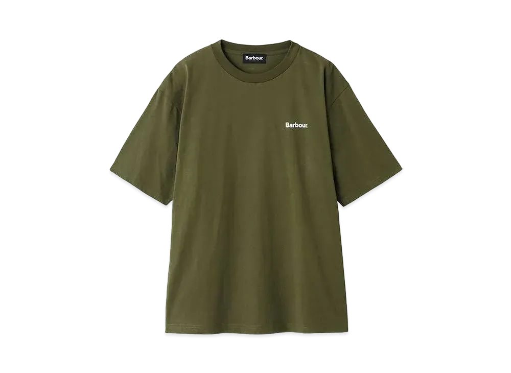 Barbour Japan Limited Back Print Basic Logo T-shirt (Oversized Fit) "Green"