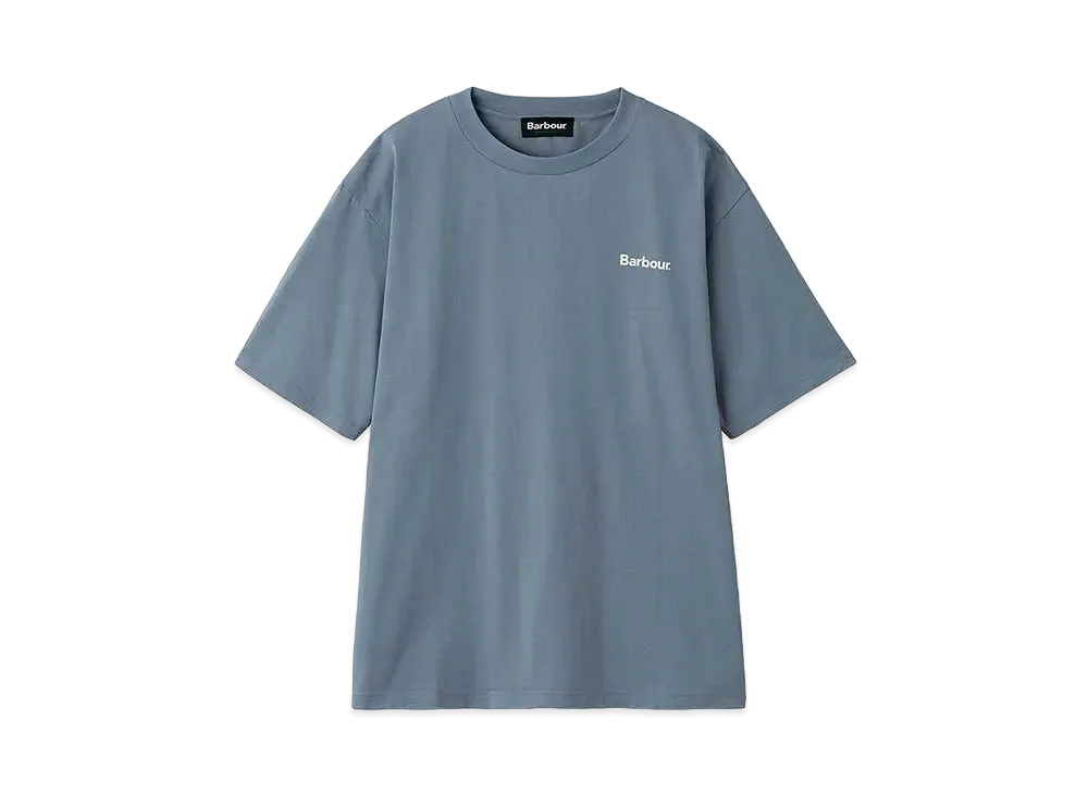 Barbour Japan Limited Back Print Basic Logo T-shirt (Oversized Fit) "Blue"