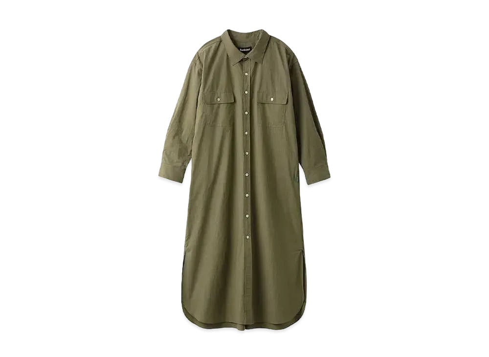 Barbour Japan Limited Regular Collar Shirt Dress (Oversized Fit) "Olive"