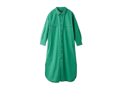 Barbour Japan Limited Regular Collar Shirt Dress (Oversized Fit) "Green"