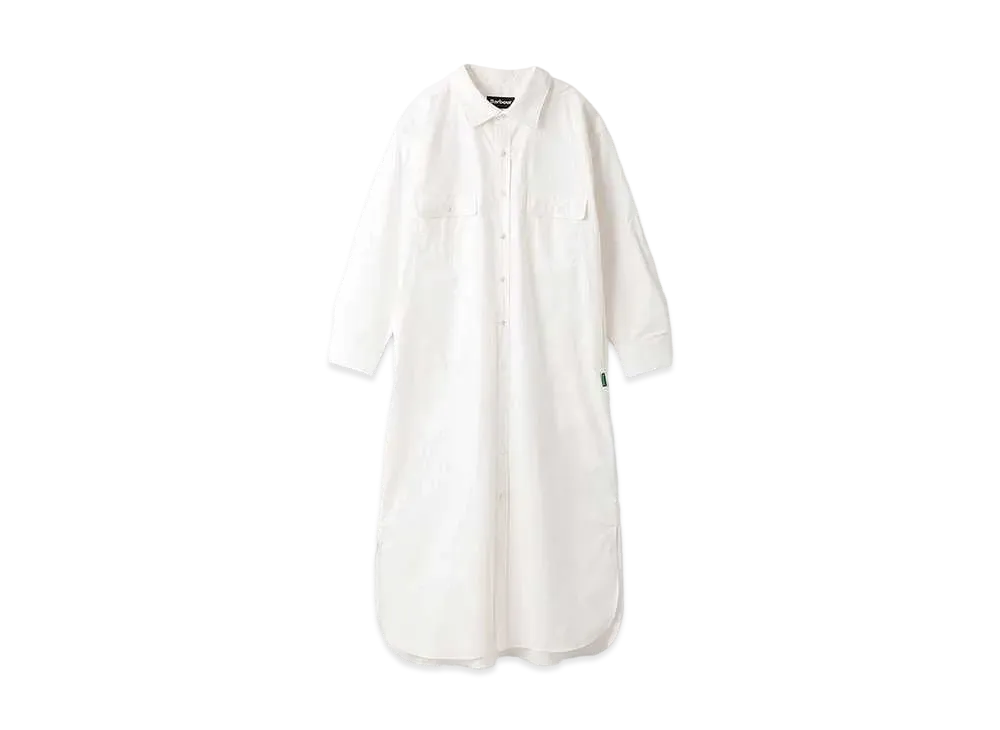 Barbour Japan Limited Regular Collar Shirt Dress (Oversized Fit) "White"
