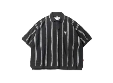 TIGHTBOOTH Stripe Knit Polo "Black"