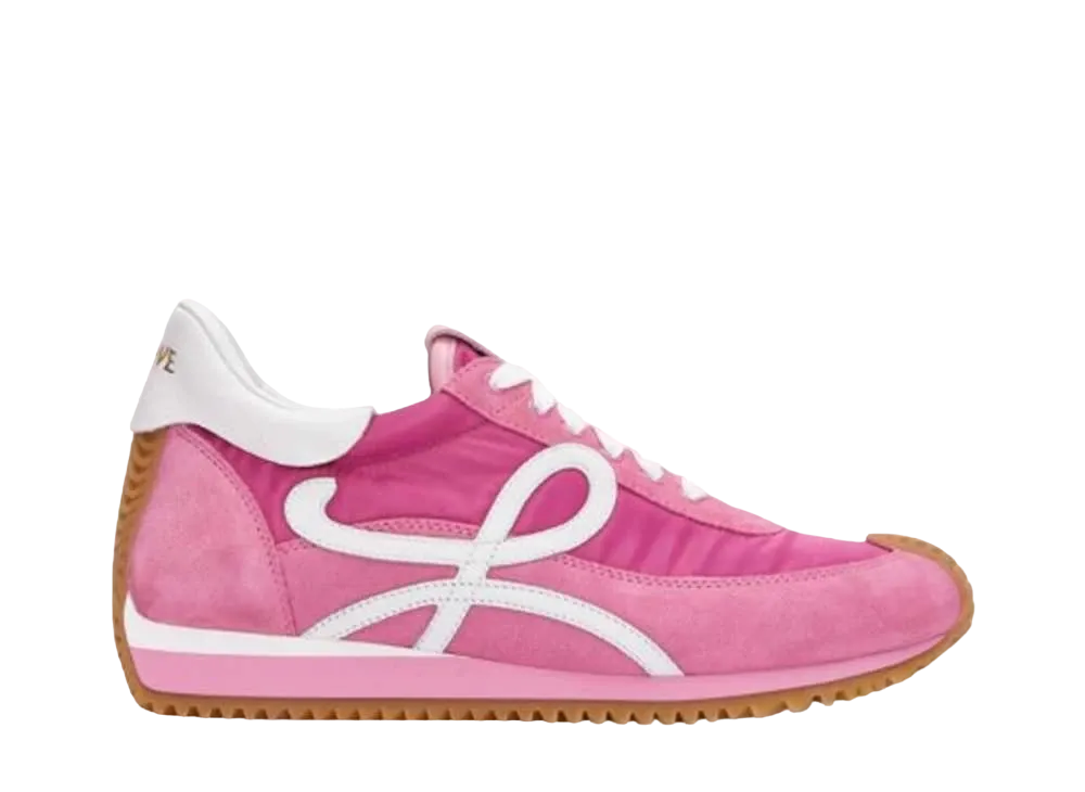 LOEWE Women's Flow Runner In Nylon and Suede "Pink"