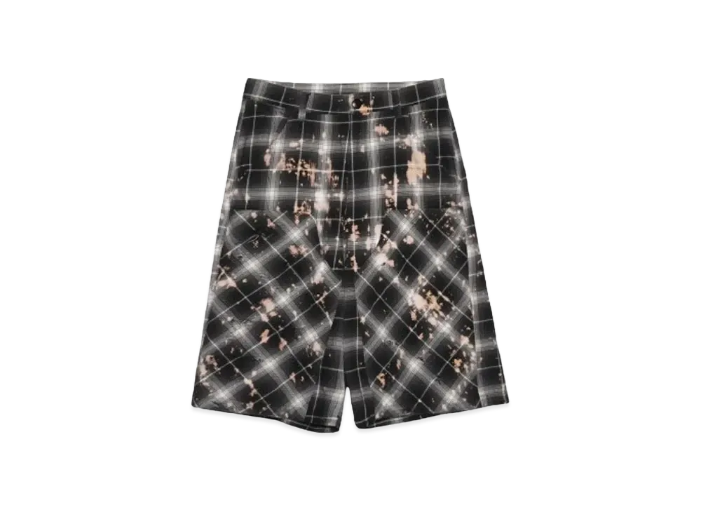 Rafu Bleached&damaged shortpant "BLACK"