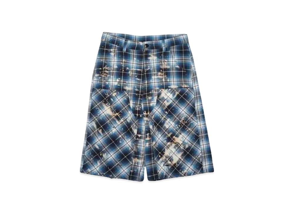 Rafu Bleached&damaged shortpant "BLUE"