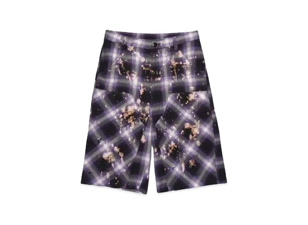 Rafu Bleached&damaged shortpant "PURPLE"