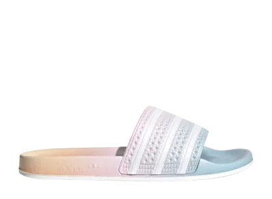 adidas Adilette Slides "Wonder Blue/Cloud White/Acid Orange"