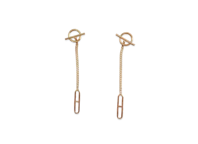 Hermes Echappee Earrings "Pink Gold"