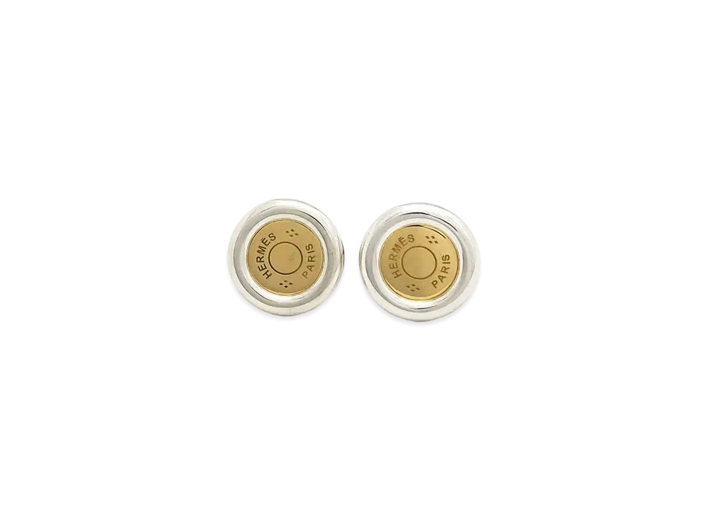 Hermes Sellier Earrings "Gold/Silver"