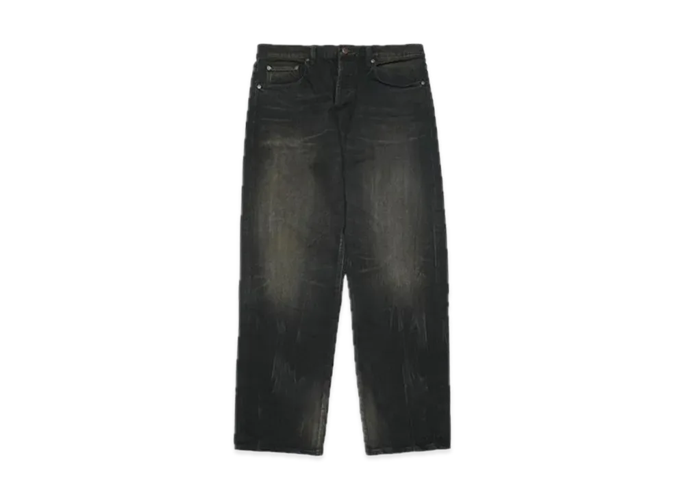 Supreme Distressed Loose Fit Selvedge Jean "Washed Black" (24SS)