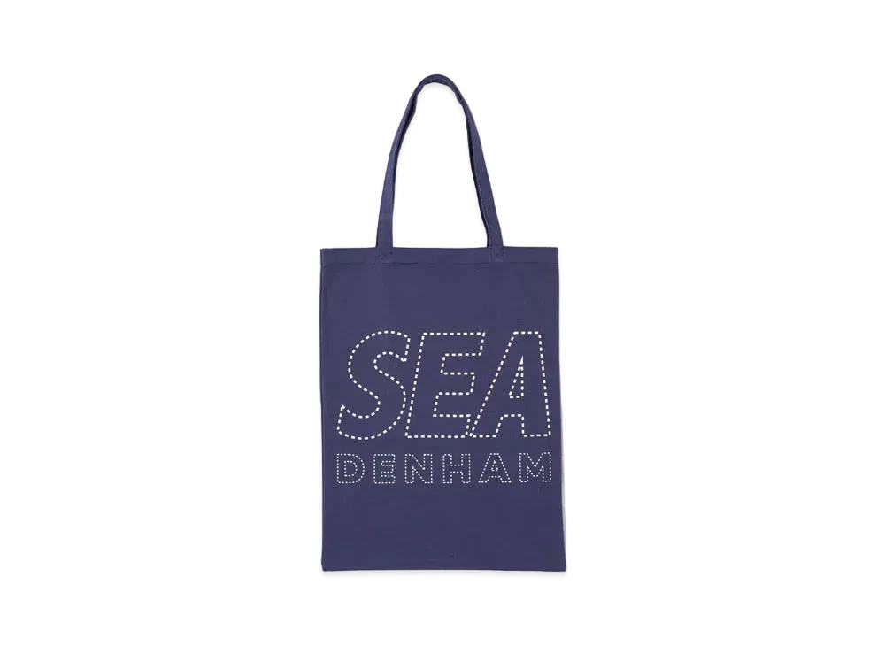 WIND AND SEA x DENHAM Canvas Tote Bag (Large) "Navy"