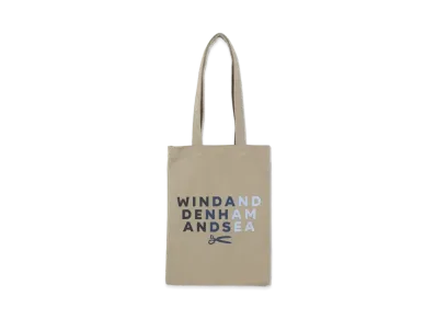 WIND AND SEA x DENHAM Canvas Tote Bag (Small) "Sea Brown"