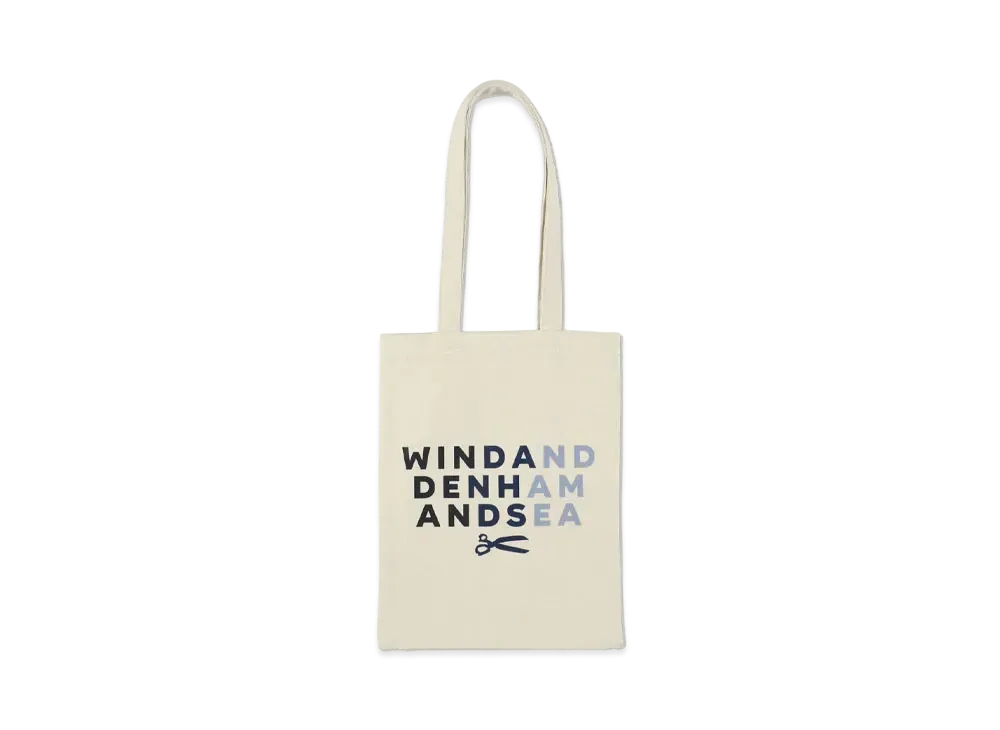 WIND AND SEA x DENHAM Canvas Tote Bag (Small) "Ecru"