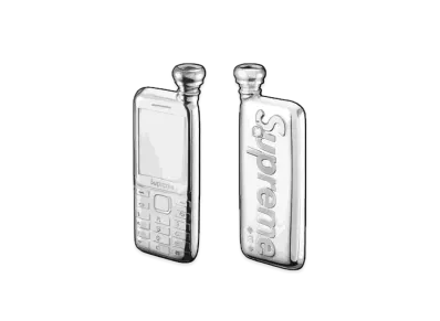 Supreme Burner Phone Pewter Flask "Silver"