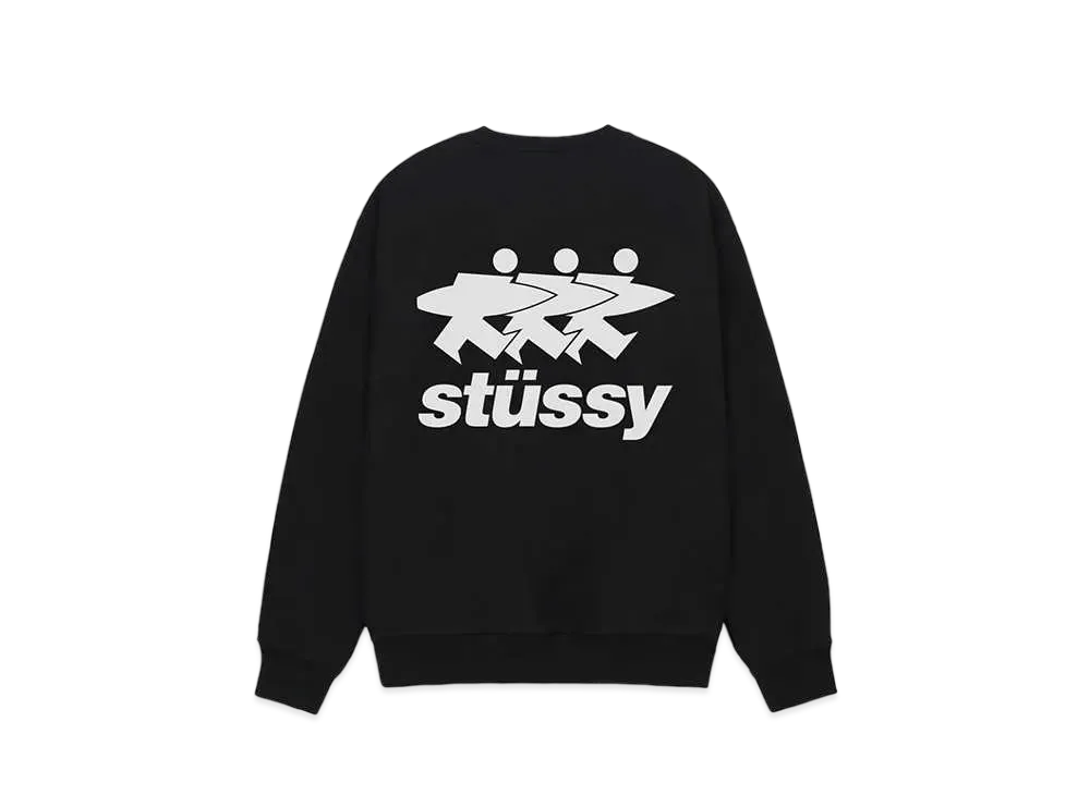 Stussy Surfwalk Crew "Black"