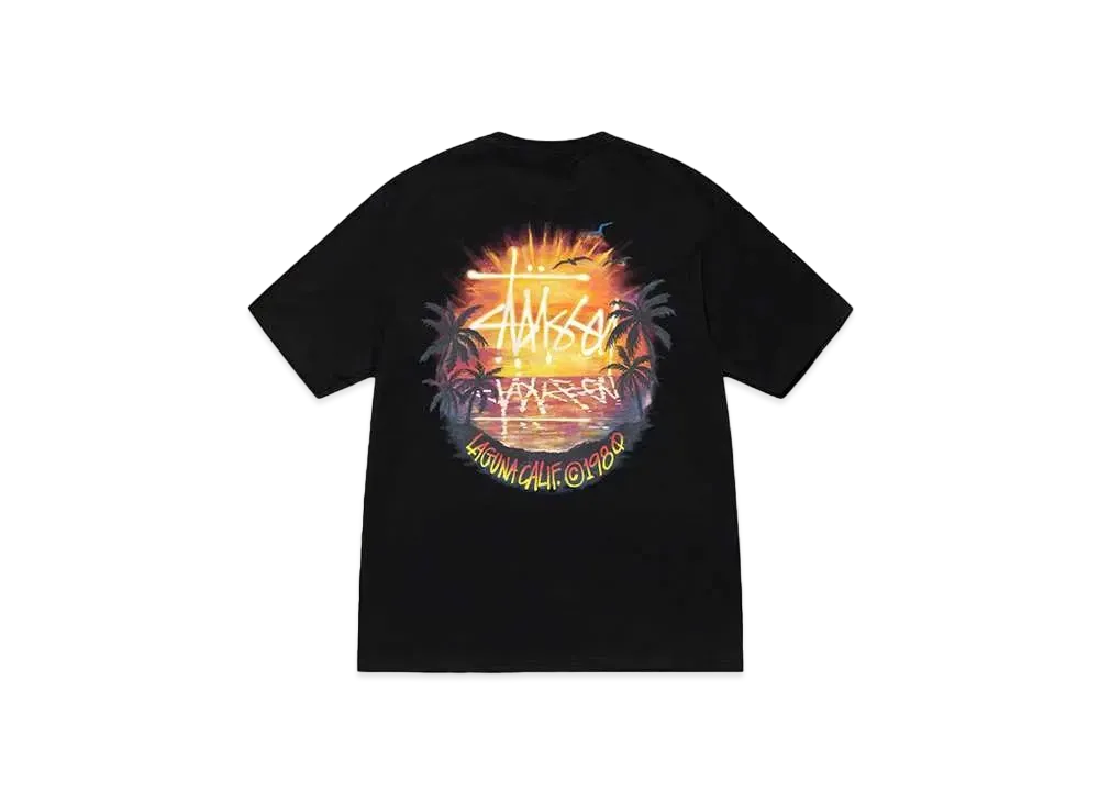 ★米国発/送関込*stussy*新作*SUNSET Tシャツ/BLACK★ Stussy Sunset Tee Black Men's - SS24 - US