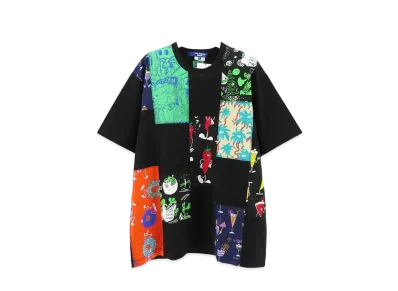 JUNYA WATANABE MAN Cotton Jersey x Cotton Broad Print Mix Lousy Livin W Name T-shirt "Black A"