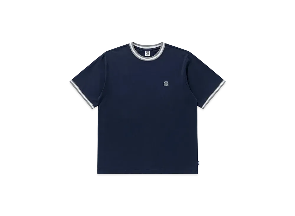 BlackEyePatch Small OG Label Rib Knitted Tee "Navy"