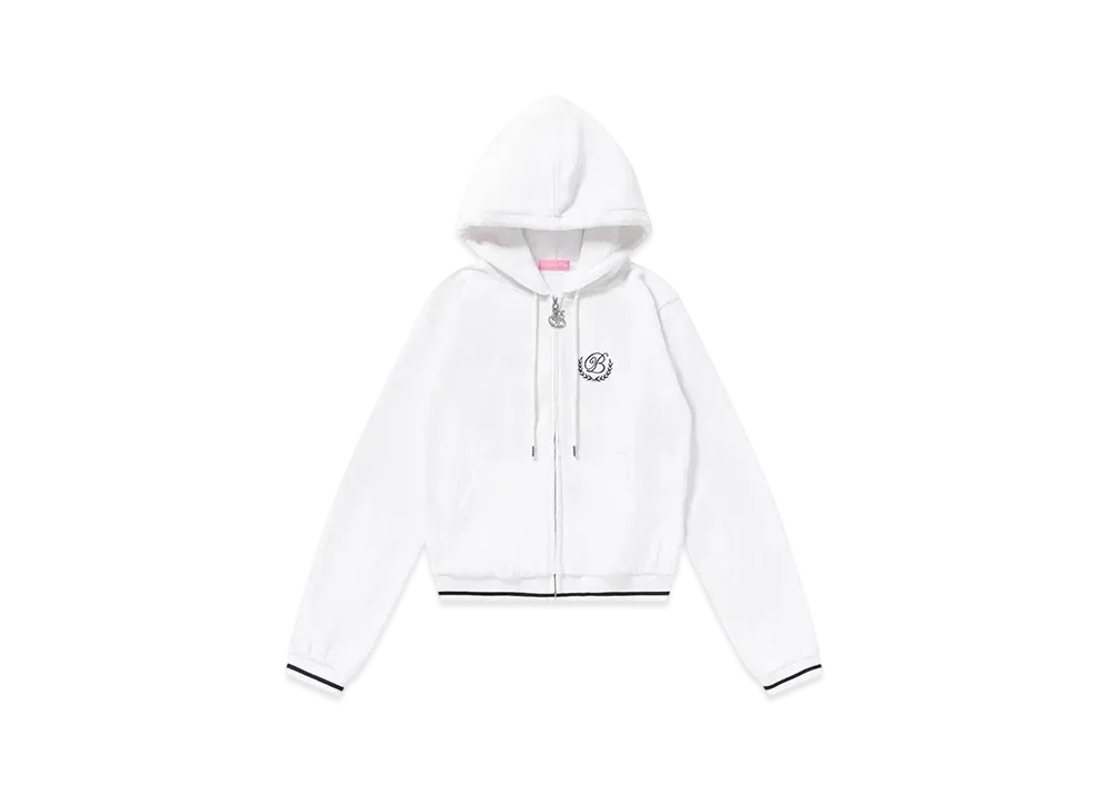 BlackEyePatch B Emblem Pile Zip Hoodie "White"