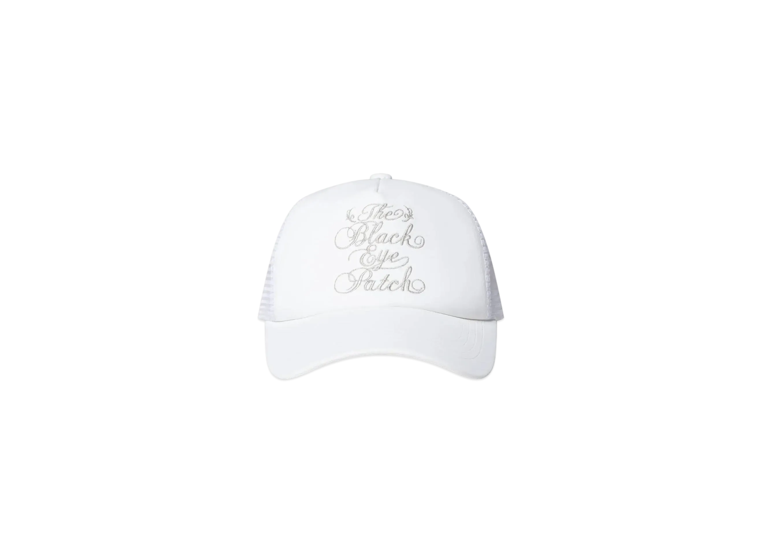 BlackEyePatch Script Logo Mesh Cap "White"