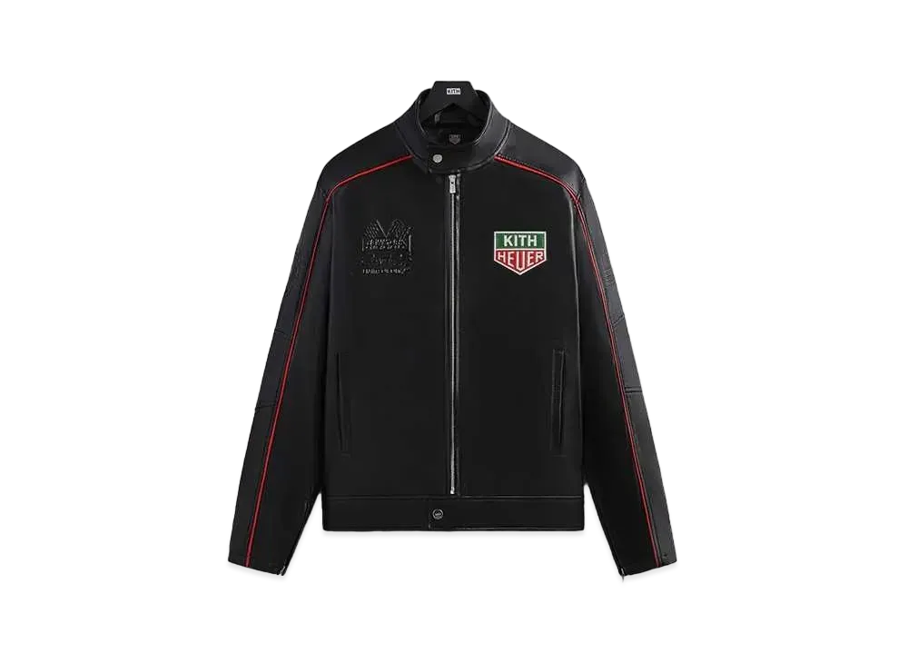 Kith x TAG Heuer Formula 1 Leather Racing Jacket "Black"