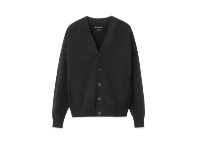 Goldwin Whole Garment Wool Knit Cardigan (Unisex) "Black"