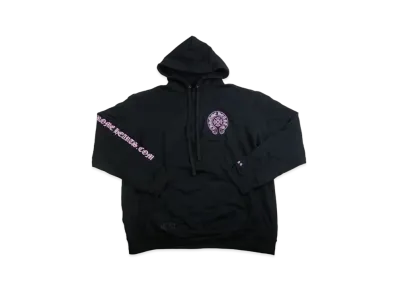Chrome Hearts Back Horse Shoe Logo Glitter Print Hoodie Online Exclusive "Black/Pink"