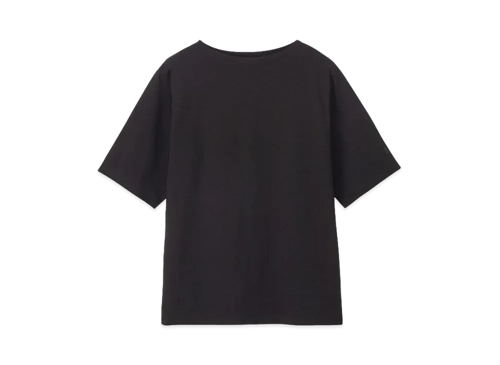 Goldwin Hard Twist Boat Neck T-shirt (Unisex) "Black"